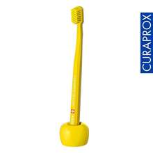 Curaprox Toothbrush Holder – Ceramic Stand For Manual & Electric Toothbrushes | Yellow, Single Pack | Swiss Made,Yellow - Màu vàng - Xem 6