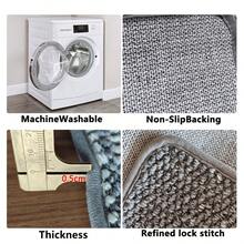1件装现代菠萝图案防滑门垫 - 速干、耐用、长方形地毯，适用于入口和浴室，厚实涤纶混纺面料，PVC底背，防污，灰色，浴室地毯 - 灰色 - 查看 4