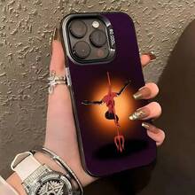 Funda de teléfono P-Pole Dance Dancing Fitness para 17,16,15,14,13,12,11 Plus, Pro Max, funda de teléfono color plata - z8 - Ver 10
