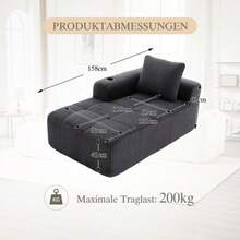 Comfortable Reclining Corduroy Sofa - No Assembly Required, Plush Sofa With Back Cushions, Side Storage Pocket For Remote Control And Mobile Phone, Built-In Cup Holder - Neat And Aesthetic. - 深灰色 - 查看 8