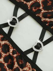 Leopard Print Women'S Bodysuit, Wild Style Leopard Print Halter Women'S Bodysuit, Summer Backless Hollow-Out Women'S Jumpsuit, Women'S Lingerie, Erotic Lingerie, Bold Apparel, Lingerie Women, Naughty Lingerie - 豹紋 - 查看 6