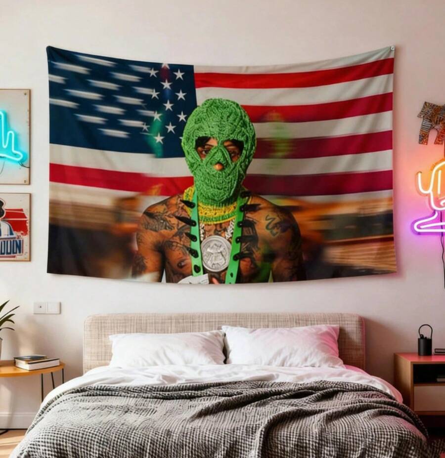 YoungBoy Tapestry Funny Tapestries Durable Man Cave Wall Flag For College Dorm Room Decor Outdoor Party Banner Tree Design - a - 查看 1