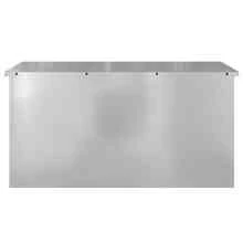 Caja de almacenamiento exterior vidaXL con memoria, color plata, 100 x 50,5 x 50 cm, acero. - Plateado - Ver 6
