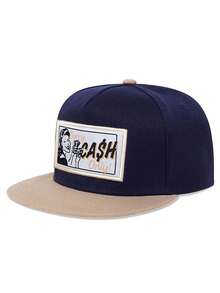 1pc Men's Fashionable CASH Money Hat Hip Hop Cap, Fashionable Outdoor Adjustable Sun Protection Unisex Lovers Baseball Cap Snapback Hat For Spring And Autumn Travel, Beach Party Truck Hat - CASH - 查看 12