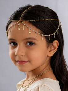 Ramadan. Băng đô cài tóc kiểu Bohemian thời trang với dây chuyền hợp kim bạc và mặt dây chuyền pha lê. Phụ kiện tinh tế. Thích hợp cho các bé gái đeo trong các bữa tiệc, lễ hội, các dịp hàng ngày, đi học, v.v. - Nhiều màu - Xem 4