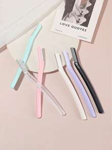 Bộ 10/20 dao cạo mặt và lông mày kèm lưỡi dao bảo vệ chính xác - Dao cạo cầm tay unisex, sản phẩm và phụ kiện cắt tóc chuyên nghiệp, vật dụng làm đẹp thiết yếu khi đi du lịch. - trắng - Xem 4