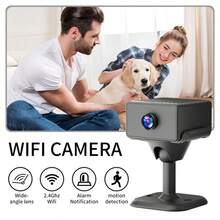 1 pieza Cámara oculta mini espía, cámara oculta inalámbrica WiFi para teléfono móvil, función de detección móvil, función de visión nocturna, función de visualización móvil, cámara oculta Full HD, adecuada para en el hogar/oficina. - Negro - Ver 2