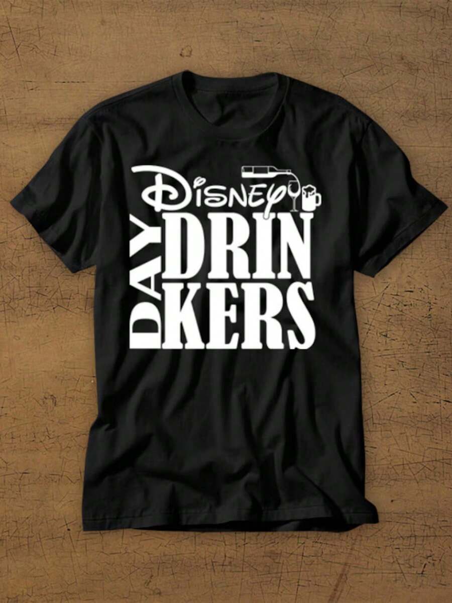 Day Drinkers _ Vacation Tee _ World _ EPCOT _ Walt _ Funny _ Disneyland _ Magic Kingdom _ Studi - 黑色 - 查看 1