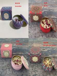 1/4/8/12pcs Scented Candle Set, Aromatherapy Candles, Colorful Gift Box Packaging, Soy Wax, Assorted Fragrances, Long-Lasting Burn Time Up To 120 Hours, Suitable For Weddings, Birthdays, Holidays, Wedding Favors, Home Aromatherapy, Christmas Gifts, Valentine's Day Gifts, Hotel Decor, Vintage Pattern Design - Multicolor - View 8