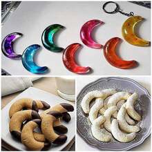 18-Cavity Silicone Moon Shaped Mold, Essential For Ramadan - Suitable For Chocolate, Ice Cube, Italian Panna Cotta, Pudding, Jelly, Candy And Cake Baking Decoration, Eid Mubarak - Multicolor - View 9