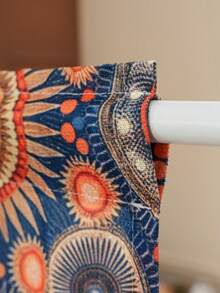 1件装多功能波西米亚风格印花窗帘，可用作门帘、窗帘或节日装饰 - 多色1 - 查看 7