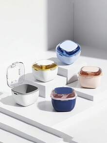 1 hộp đựng hàm duy trì nha khoa hai lớp di động, hộp đựng hàm duy trì chỉnh nha kín bằng nhựa ABS, hộp đựng hàm duy trì trong suốt và hàm chỉnh nha - Chống mùi, chống ẩm, thiết kế nhỏ gọn, không cần pin, thích hợp sử dụng tại nhà và khi đi du lịch, hộp đựng răng giả, hộp sắp xếp đồ dùng gia đình, hộp nha khoa hai lớp, giá đựng hàm duy trì, hộp đựng hàm duy trì trong suốt, hộp đựng hàm duy trì du lịch mùa hè - Nhiều màu - Xem 6