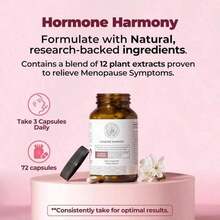 Happy Mammoth Meno Daily Menopause Vitamins & Supplements For Women (*Not Hormone Harmony), Boost Metabolism, Healthy Skin, Hair And Nails, Hot Flash, Mood Support, 72 Caps[Free Shipping ] - 2個 - 查看 11