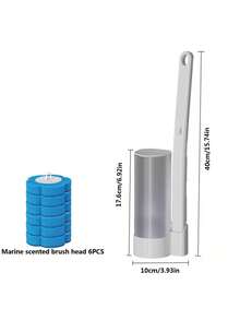 Recambios desechables de cepillo de baño con agente de limpieza incorporado, limpieza integral para el inodoro, juego de cepillo de limpieza montado en la pared del baño - Multicolor - Ver 18