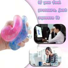 Fidget Toys Stress Cube, Slow Rising Ice Cube Squishy, Sensory Fidget Toys For Anxiety Relief, Sensory Squishy Toys For Kids With Autism, Calming Toys,Many Kinds Of Colors Are Select(Purple) - 紫色 - 查看 5