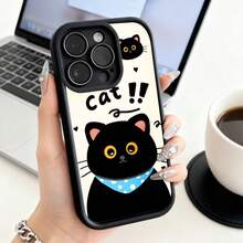 Funda de teléfono de moda, compatible con varios modelos de ,  y , funda de teléfono con patrón de gato y texto para  15 Pro Max,  14 Pro,  13,  12,  Galaxy S23, S22, S21, S20, protector de teléfono, funda de pareja, regalo para novio o novia, regalo de San Valentín o cumpleaños, este es un regalo popular para amigos o socios, adecuado para ocasiones de negocios. Duradera, resistente a las manchas y a las huellas dactilares, esta nueva funda para teléfono de hombres y mujeres es un gran regalo. - Burdeos - Ver 1
