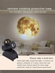 15 Lighting Effects Galaxy Starry Sky Projection Lamp, Home Ceiling Atmosphere Light, Earth Moon Constellation Projection Lamp, Bedroom Sleep Ambient Light - Multicolor - View 7