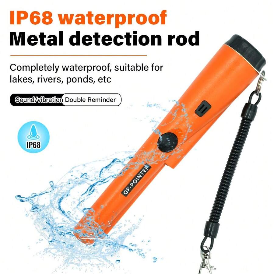 Handheld Metal Detector, Portable Treasure Hunter, Outdoor Exploration Tool, Suitable For Beach, Outdoor Adventure And Treasure Hunting, Can Detect Coins, Gold, Silver, Jewelry And More - Black - View 1