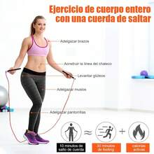 Cuerda Para Saltar De AleacióN De Aluminio,Jumping Rope Largo Ajustable,Cuerda Con Rodamientos De Bolas Y Antideslizante,Rope Para Fitness,Cardio,Entrenamiento De Resistencia - Negro - Ver 6