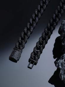 1pc European And American Fashion 16MM Thick Chain Bubble Chain Cuban Chain Necklace Hiphop Street Personalized Hip Hop Jewelry, Send Boyfriend Gift (Suggest You Size Up - A - View 26