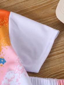2pcs/Set Kids Short Sleeve T-Shirt Top And Shorts Bottom, Lightweight Summer Casual Everyday Outfit, Suitable For Boys And Girls Aged 4-12, Outdoor, Running, Sports - Multicolor - View 4
