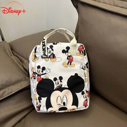 Disney Mickey Mouse Backpack, Fashionable Cartoon Handbag & Shoulder Bag, Suitable For College, Birthday Gift, Back To School Gift, Daily Commute, Travel And Shopping, Large Capacity, Can Be Used As Shopping Bag, Beach Bag, Picnic Bag, Suitable For Women And Disney Fans, Casual Travel, Fun Accessory, One Shoulder Design, Portable Shopping Bag