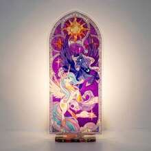 MY LITTLE PONY 我的小马驹亚克力桌面摆件，高端双层卡通人物模型，色彩缤纷的手工房间装饰，送给朋友和粉丝的最佳礼物，理想的派对中心装饰和置物架装饰 - 彩色 - 查看 9