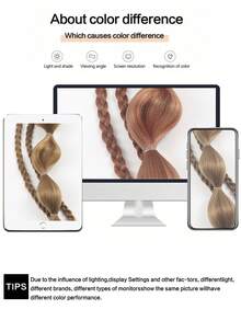 2件装纤维尾巴女孩假发泡泡丸子甜美扭辫高马尾接发辫灯笼泡泡马尾儿童 - 彩色 - 查看 6