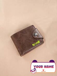 Personalized Custom Wallet: This PU Leather Bi-Fold Wallet Can Be Customized With Names And Holiday Messages. The Stylish Design Allows You To Engrave Your Name Or A Holiday Greeting, Creating A Unique And Personalized Wallet. - Wallet - View 10
