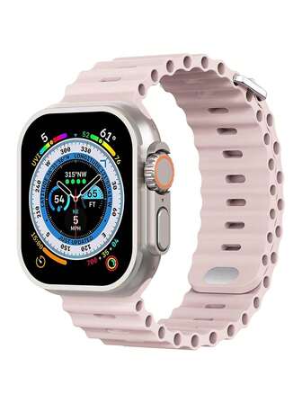 1条男女通用海洋主题柔软硅胶运动替换表带，兼容 38mm 40mm 41mm 42mm 44mm 45mm 49mm，Watch Ultra SE Series 8 7 6 5 4 3 2 1