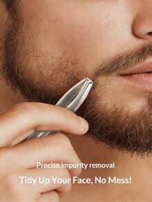 1pc Round Eyebrow And Facial Hair Removal Tweezers - Seamless Clamping, Precise Trimming Of Short Hair, Easy Combing Of Eyebrows, Beards And Sideburns - Durable Beauty Tool, Suitable For Both Men And Women. Birthday Gifts, Thanksgiving Gifts And Valentine's Day Gifts Are Ideal Choices For Presenting To Relatives And Friends
