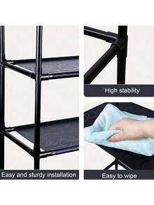 1 pieza Estantería de baño de 3 niveles, organizador independiente para inodoro y lavabo, esencial para volver a la escuela, de moda y ahorra espacio, unidad de estantería de plástico de 3 capas multifuncional, adecuada para el baño y la lavandería - No se requiere perforación - Multicolor - Ver 9