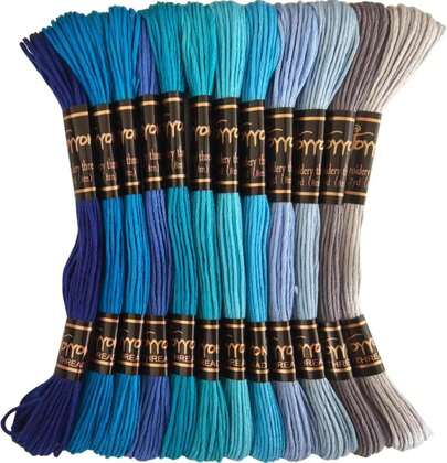 122 Skeins Embroidery Floss - Embroidery Thread - Friendship Bracelet String For Cross Stitch, Hand Embroidery, String Art