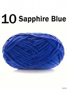 1/2包天鹅绒柔软纱线，50克/包，60米/包，手工DIY编织中等粗细纱线，冰棒纱线，粗涤纶柔软编织纱线，适合DIY工艺品 - 彩色 - 查看 23