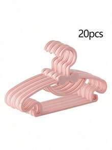 30/20/10/1件装塑料婴儿衣架，防滑新生儿衣柜收纳架，适用于婴幼儿服装，超薄蝴蝶形，婴儿礼物 - 粉色 - 查看 18