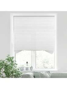 Rèm xếp ly cản sáng không cần khoan, kích thước điều chỉnh được, có thể gấp gọn, phù hợp cho phòng ngủ, phòng khách, phòng tắm, văn phòng, dễ mang theo và sử dụng, che nắng, bảo vệ sự riêng tư, trang trí nhà theo phong cách tối giản hiện đại, bao gồm 2 kẹp trong suốt. - Nhiều màu - Xem 8