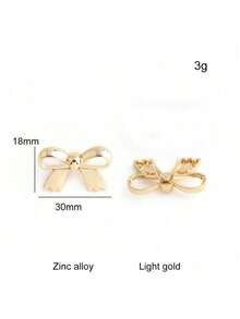 4个可拆卸编织蝴蝶金属装饰标签，适用于服装、皮革、腰带、心形DIY包袋配件