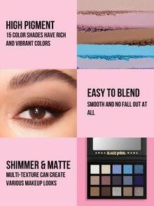 MISSLYN - 15色珠光哑光黑色小丑眼影盘，暖棕色调，烟熏妆，色彩浓郁，持久显色，高显色度，易于晕染，Y2K妆容，派对，海滩，旅行，假日，礼物，时尚，化妆品，角色扮演，春季，夏季，色彩鲜艳，营造迷人氛围，自然色调 - NEW#1 Vintage Vibes Cuties - 查看 4