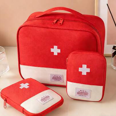 Första hjälpen-väska - Första hjälpen-kit-väska tom för hemmet, utomhusresor, camping, vandring, mini tom medicinsk förvaringsväska, bärbar påse