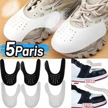 5双透气前掌垫保护鞋垫，舒适防滑鞋垫，运动鞋趾部防皱保护垫，耐用轻便的鞋类配件，适合日常穿着和积极的生活方式保暖，也可用于闺蜜节、小狗、嘉年华、派对装饰。