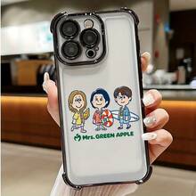 -MRS GREEN APPLES Rock Band Design Funda de Teléfono Caliente Compatible con para 17 16E 16 15 14 13 12 11 Pro X XR XSMAX 8 Plus Cubierta Trasera Suave a Prueba de Golpes, Funda para Teléfono, Protector de Teléfono, Accesorio para Teléfono, Carcasa para Teléfono17 17promax - Negro - Ver 7