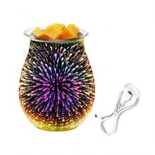 3D Glass Melting Candle Lamp With 7-Color LED Mood Lighting, Suitable For Home, Office, Gifts, And Decorations – Perfect For Thanksgiving, Halloween, Christmas, And Other Holiday Gifts (No Bulb Included) - 1pcs - View 4