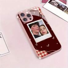 Customizable DIY Phone Case, Compatible With IPhone, Made Of Tempered Glass And TPU Soft Shell, Scratch-Resistant, Shockproof, Fingerprint-Proof, Ideal For Personal, Partner, Family, Friend, Birthday, Anniversary Gifts - Pink - View 5