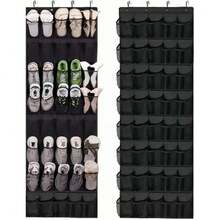 Organizador de zapatos Colgado Sobre La Puerta,Organizador Colgante para Guardar Zapatos,40 Bolsillos Grandes Zapatera Colgante,para Guardar Zapatos,Ropa,Artículos de Aseo y Juguetes (Nnegro),37343061 - Multicolor - Ver 1
