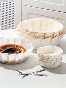 50张巴斯克纸，适用于蛋糕模具，不粘防油边纸，适用于烤箱、厨房、烧烤、烘焙、派对用品、空气炸锅、厨房空气炸锅衬垫、空气炸锅纸、空气炸锅