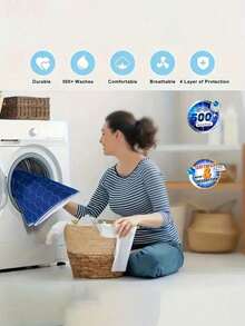 Almohadilla menstrual reutilizable a prueba de fugas, protector de colchón lavable e impermeable, adecuado para el período menstrual de la mujer, incontinencia, enuresis y uso de adultos/ancianos - Multicolor - Ver 4