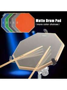 8英寸专业静音鼓垫 - 初学者橡胶练习垫，防滑减震设计，多种颜色可选 - 彩色 - 查看 1