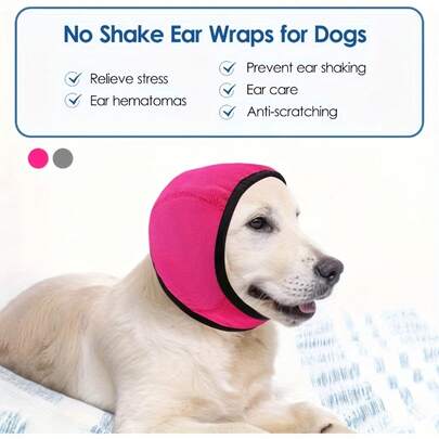 Dog Comfort Hooded Silent Ear Muffs, Anti-Noise Anxiety Relief Ear Muffs, Anti-Shaking Ear Muffs, Swimming Cap Bathing Hair Dryer Headband Ear Muffs, Suitable For Ear Hematomas