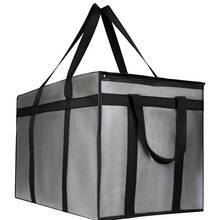 ZBEZBE Insulated Food Delivery Bags, XXXL Hot And Cold Pizza Delivery Bags, Commercial Large Capacity Insulated Bags, Doordash Catering Cooler Bags, Party Warmers - 淺灰色 - 查看 2