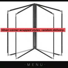 A4 Leather Transparent Menu Display Book, 1PC Restaurant Holder Cash Register Kitchen Organizer